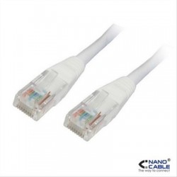 CABLE RED LATIGUILLO RJ45 CAT.6 UTP AWG24·2M BLANCO NANOCABLE